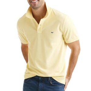Vineyard Vines Butter Yellow Golf Polo Short Sleeve Shirt